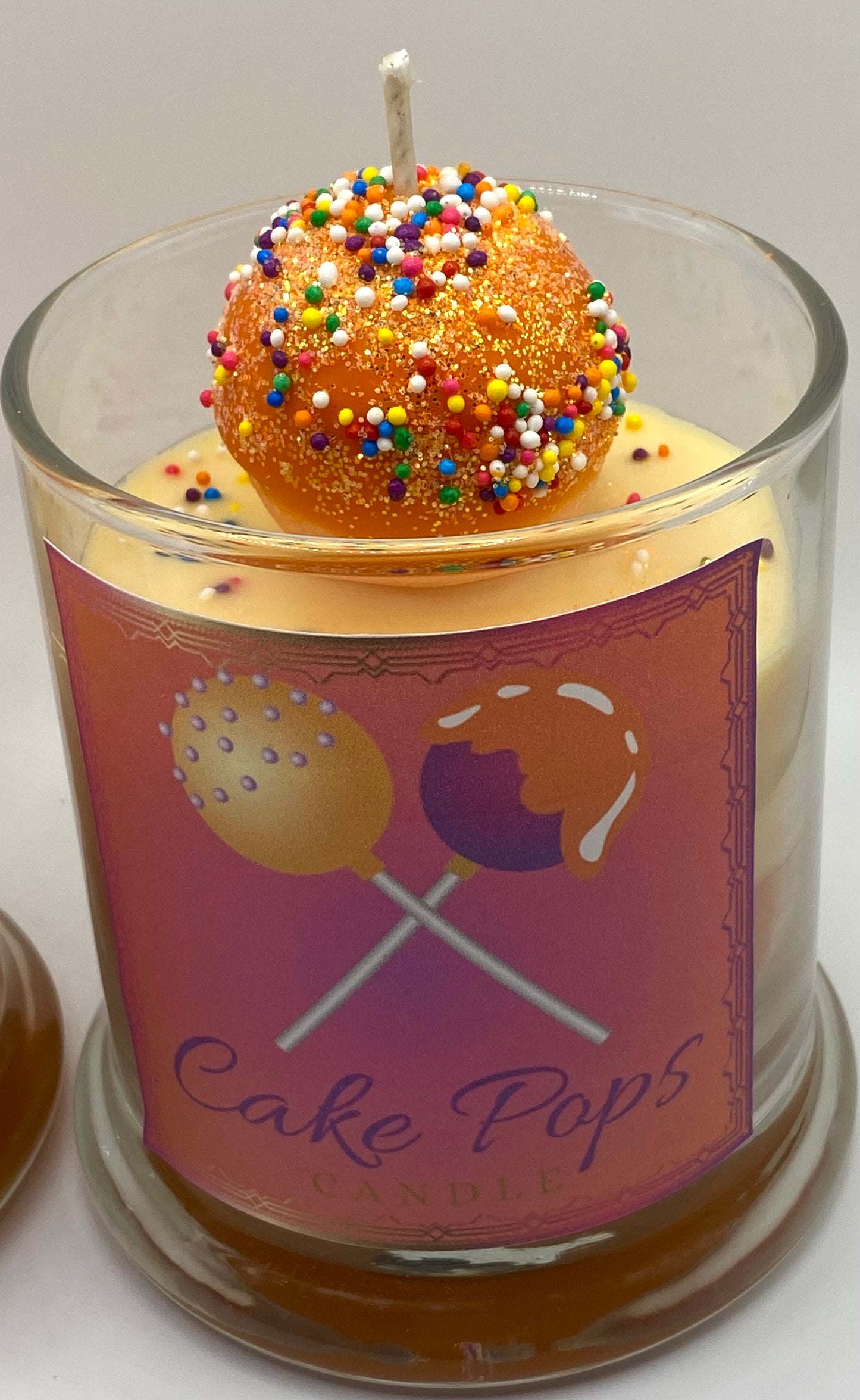 Orange Cake Pop Candles