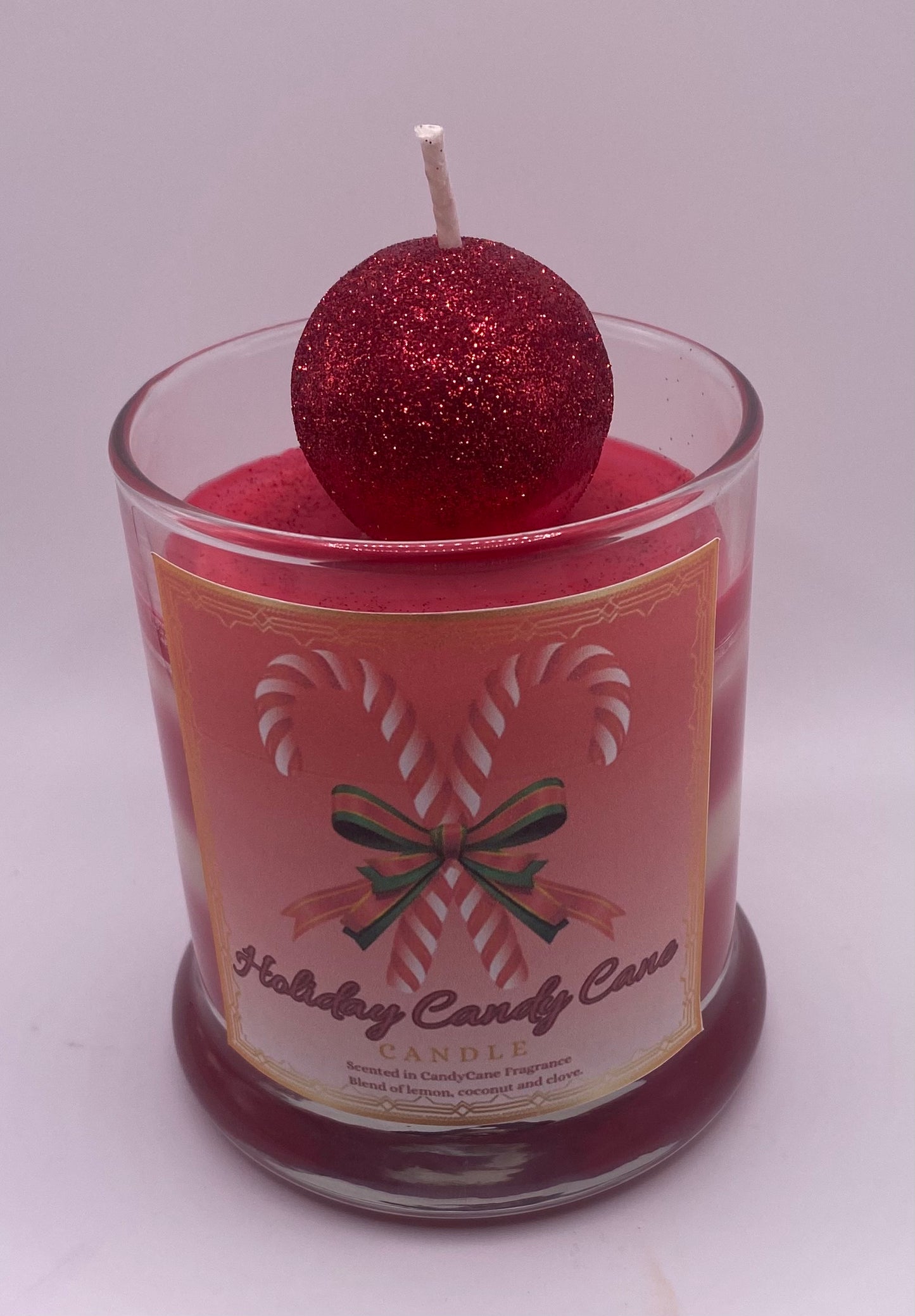 Holiday Candy Cane Candles