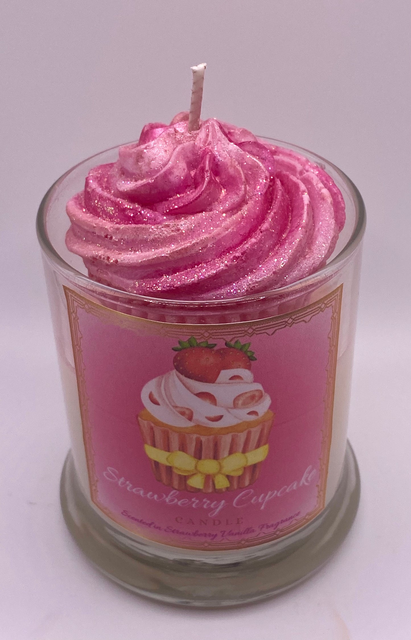 Strawberry Cupcake Candle