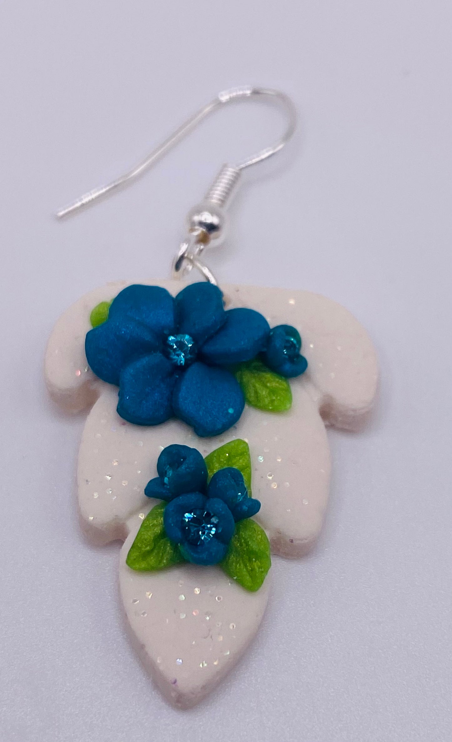 Blue Flower Earrings 003