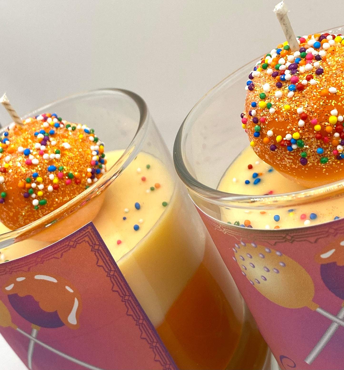 Orange Cake Pop Candles