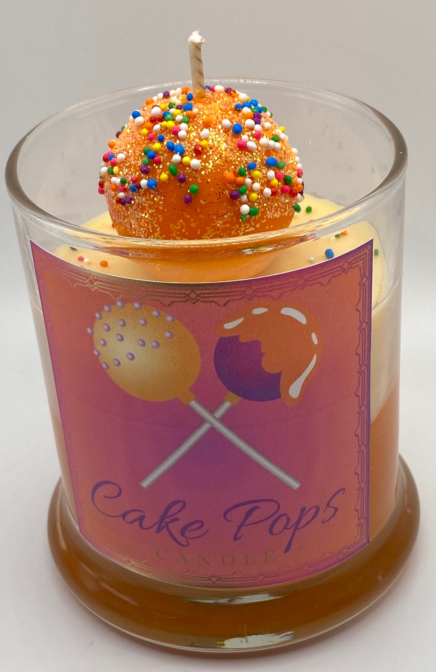 Orange Cake Pop Candles