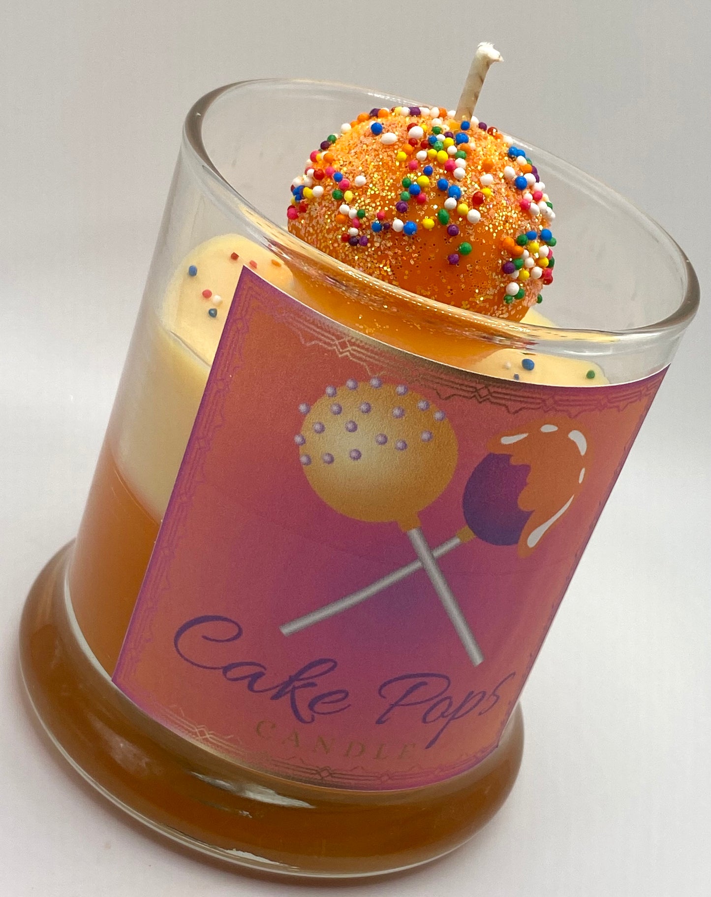 Orange Cake Pop Candles