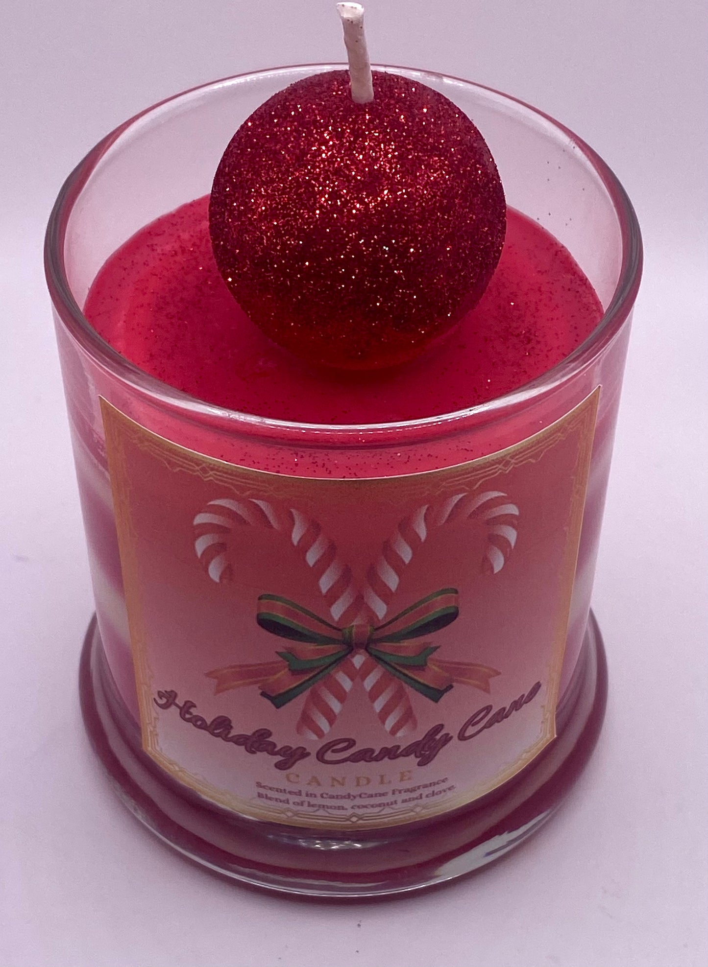 Holiday Candy Cane Candles