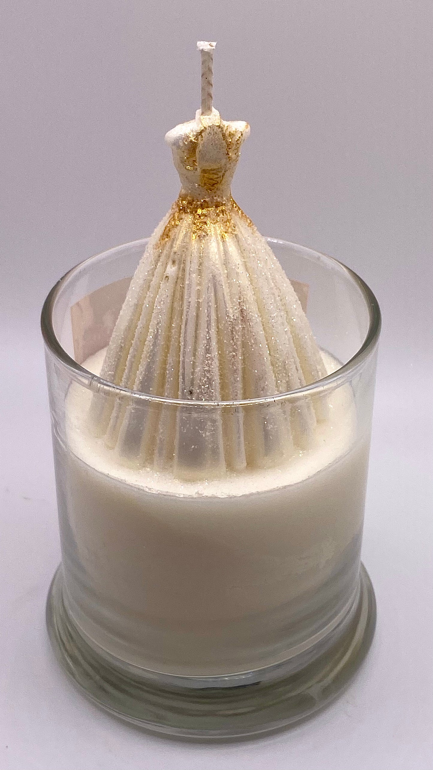 Gold Wedding Dress Candles