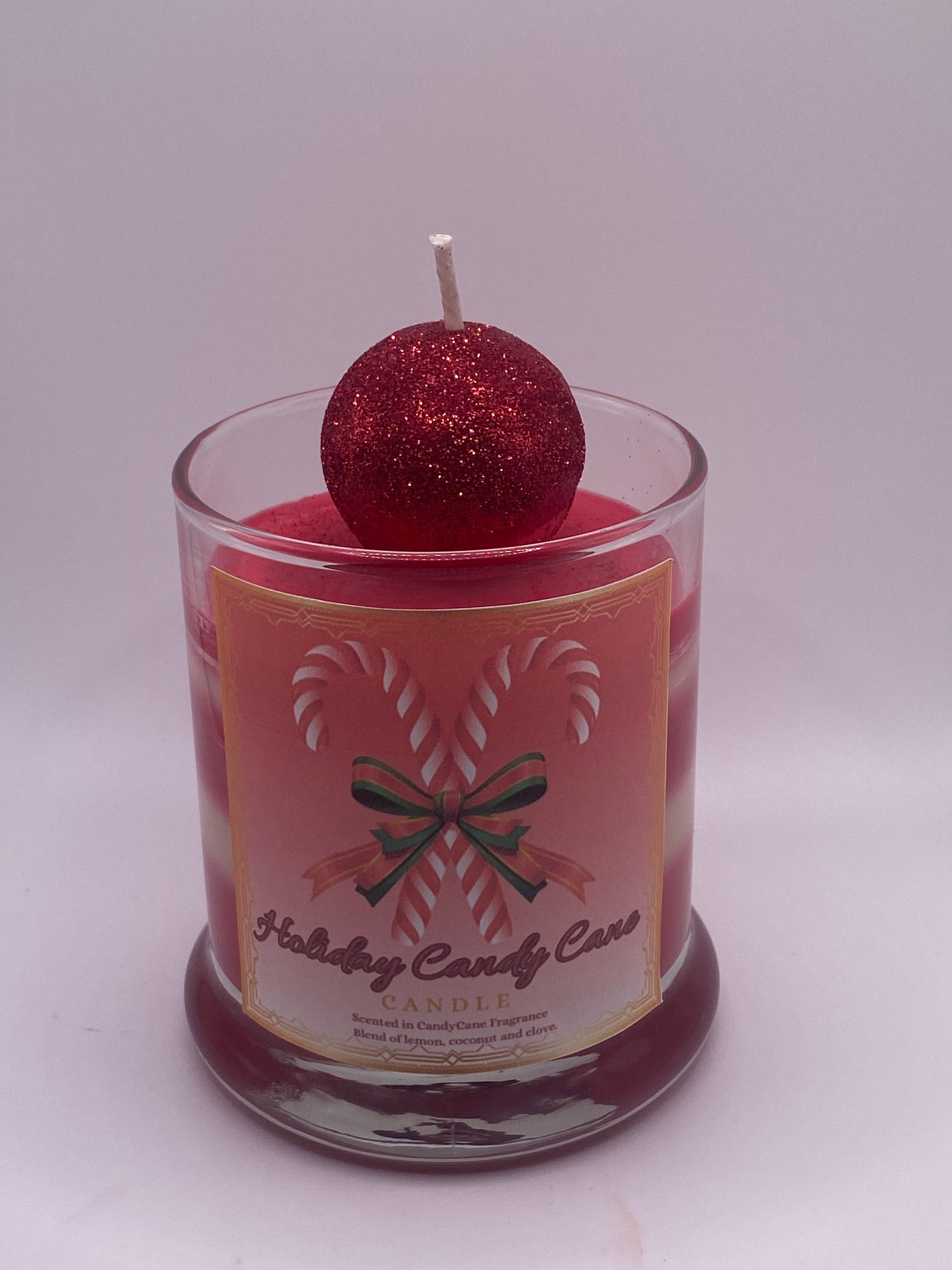 Holiday Candy Cane Candles