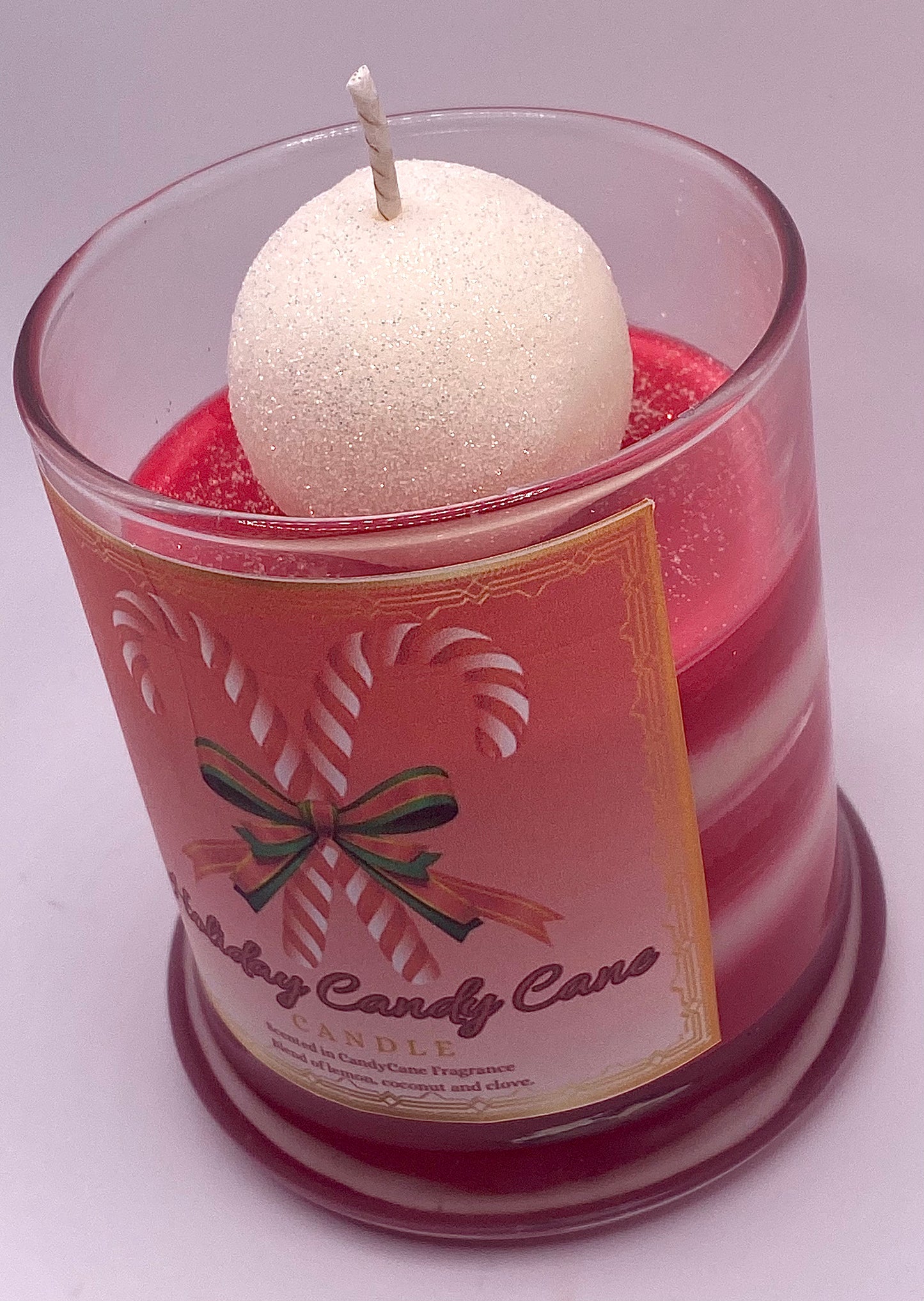 Holiday Candy Cane Candles