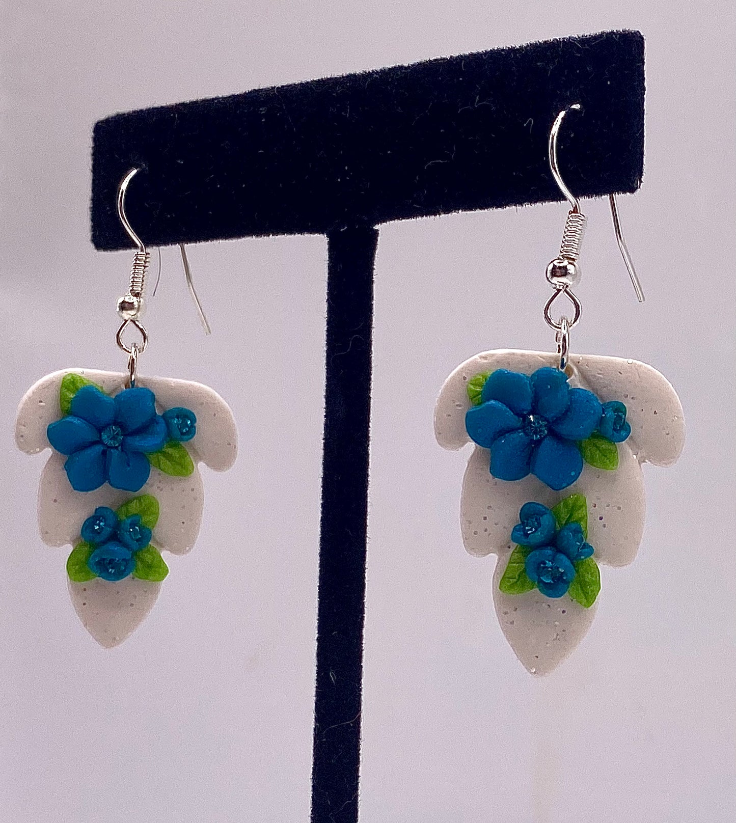 Blue Flower Earrings 003