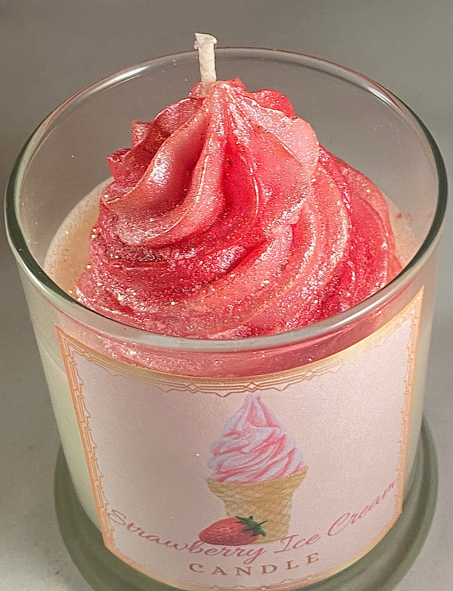 Strawberry Ice Cream Candle