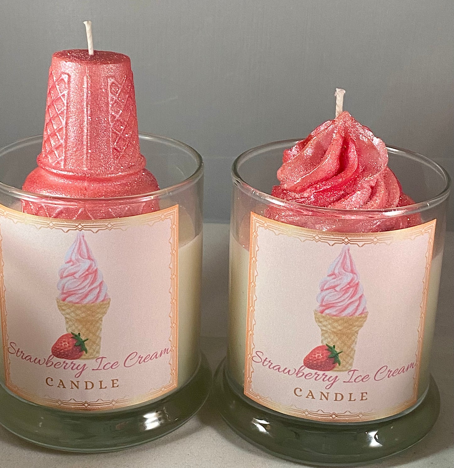 Strawberry Ice Cream Candle