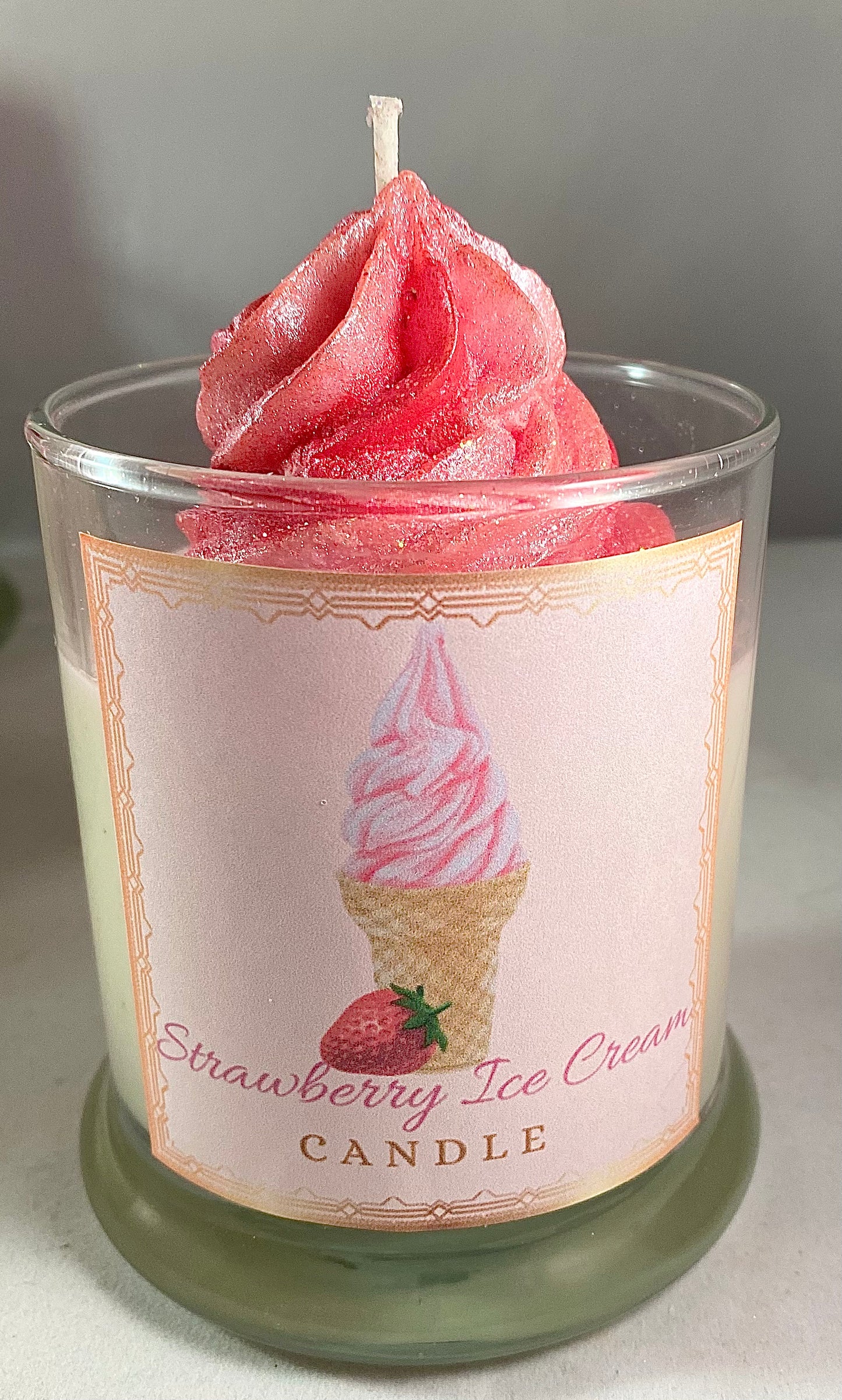 Strawberry Ice Cream Candle