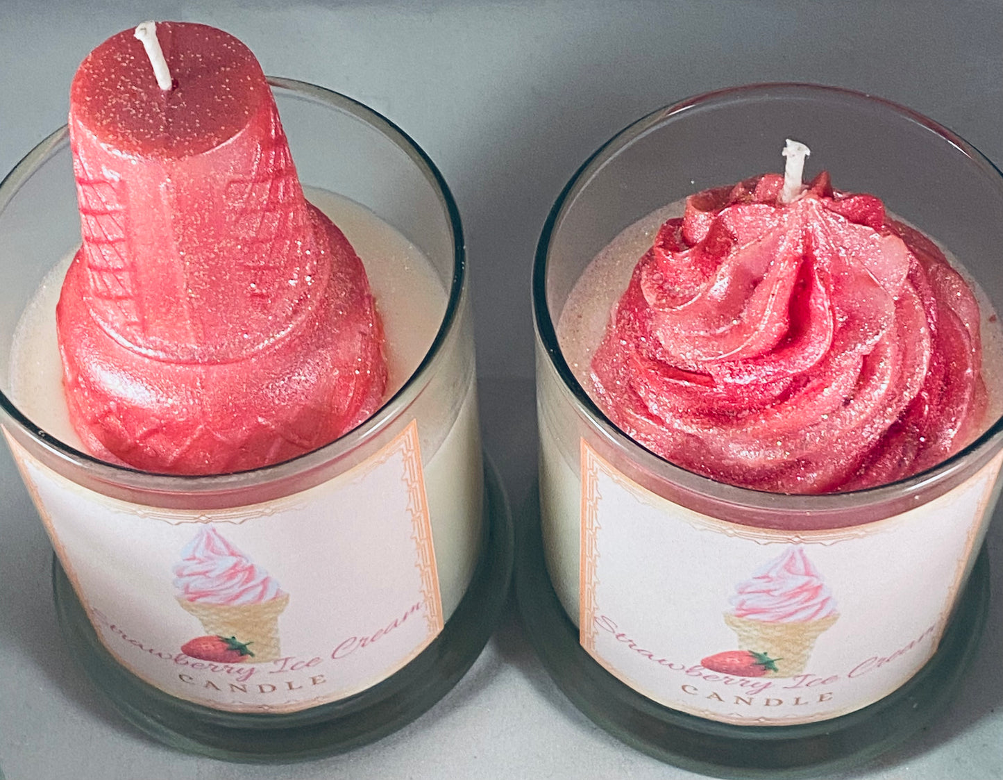 Strawberry Ice Cream Candle