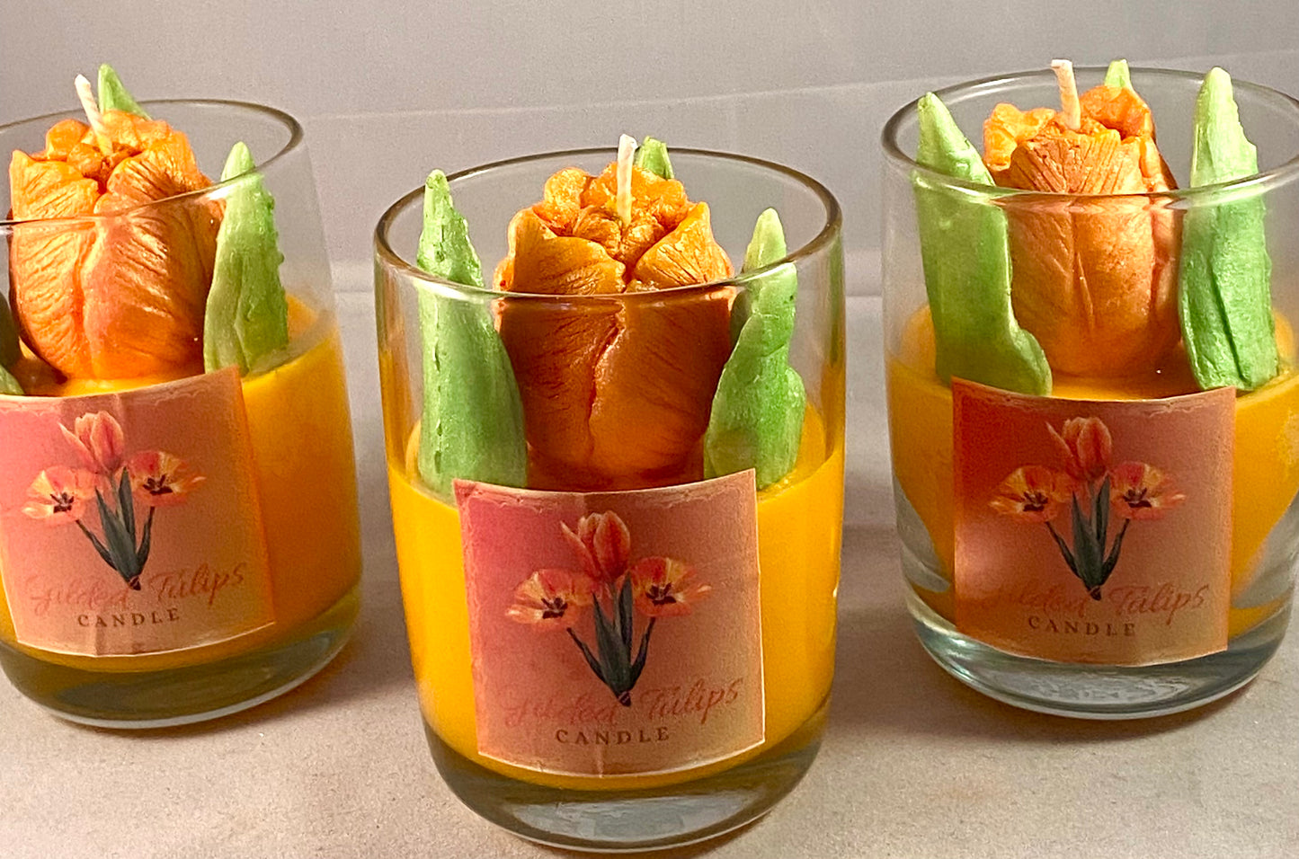 Gilded Tulips (Orange)Candles