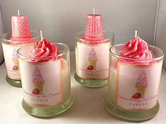 Strawberry Ice Cream Candle