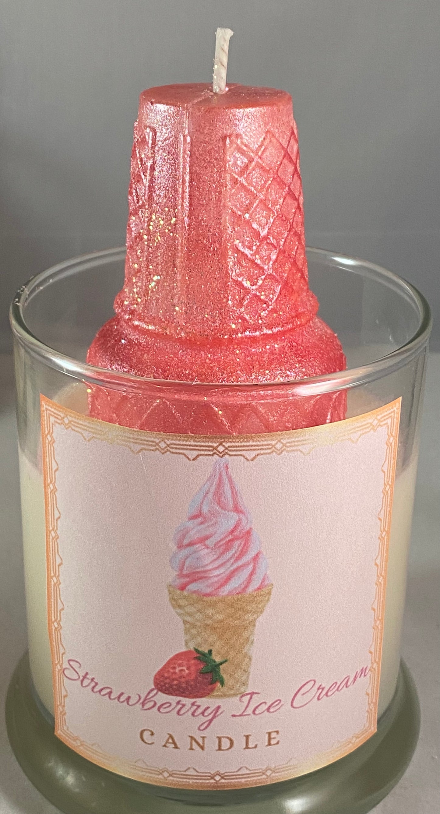 Strawberry Ice Cream Candle