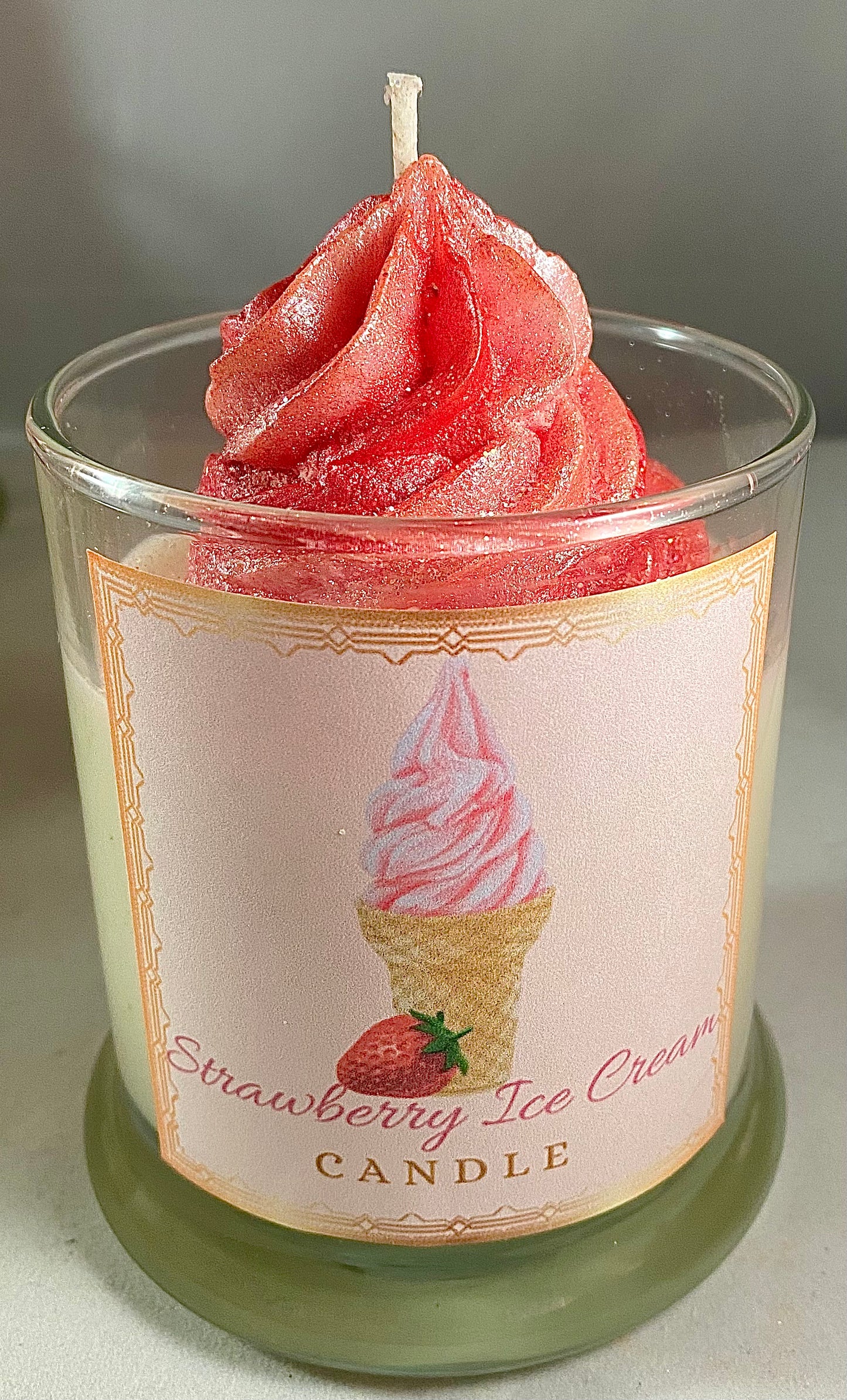 Strawberry Ice Cream Candle