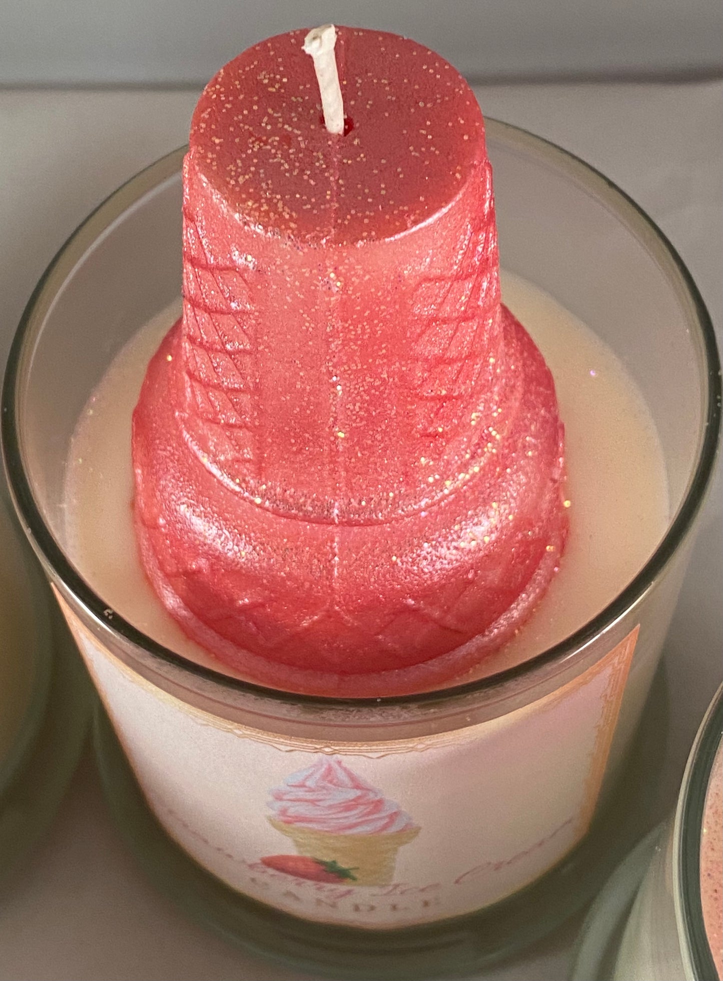 Strawberry Ice Cream Candle