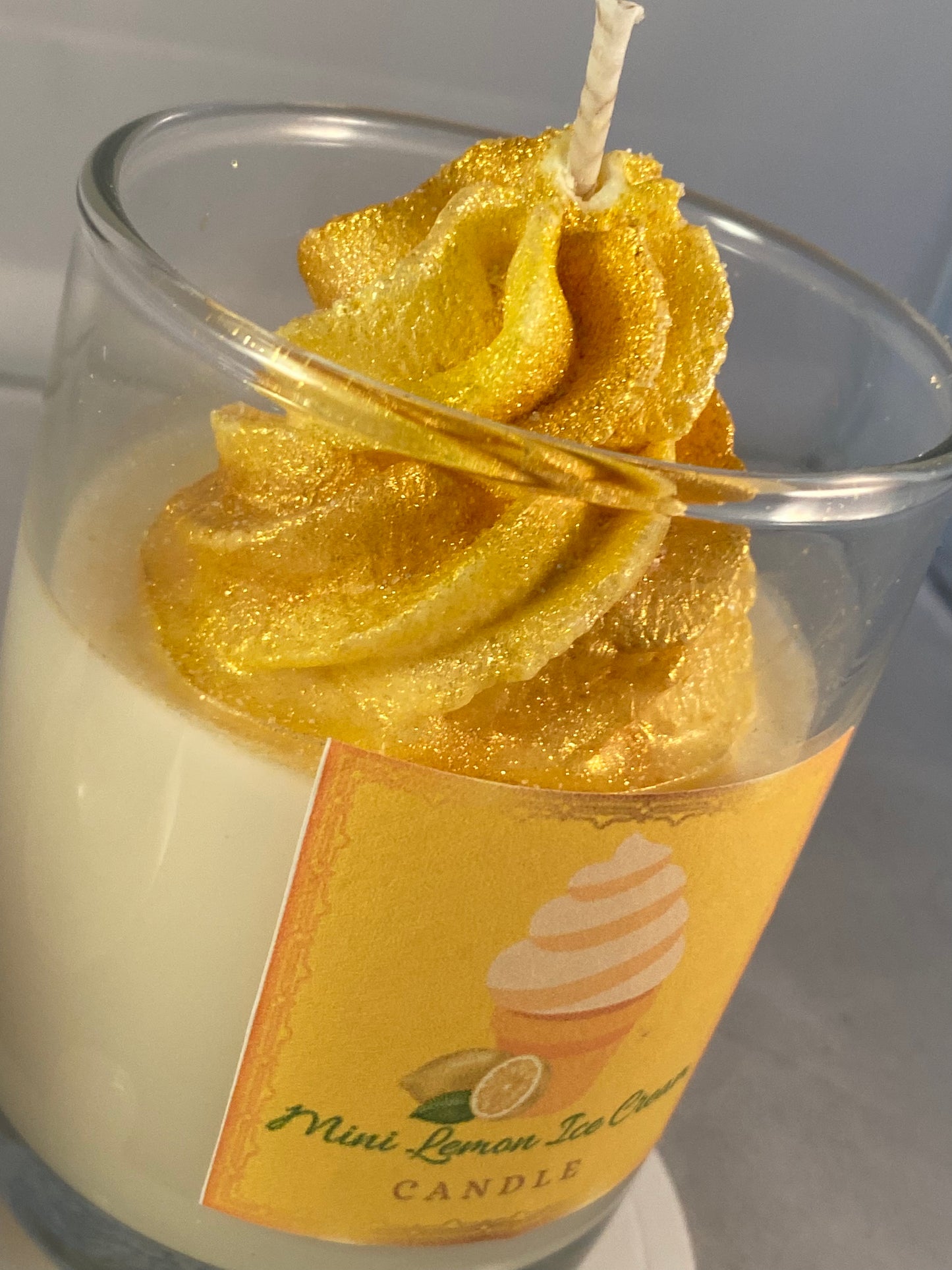 Mini Lemon Ice Cream Candle