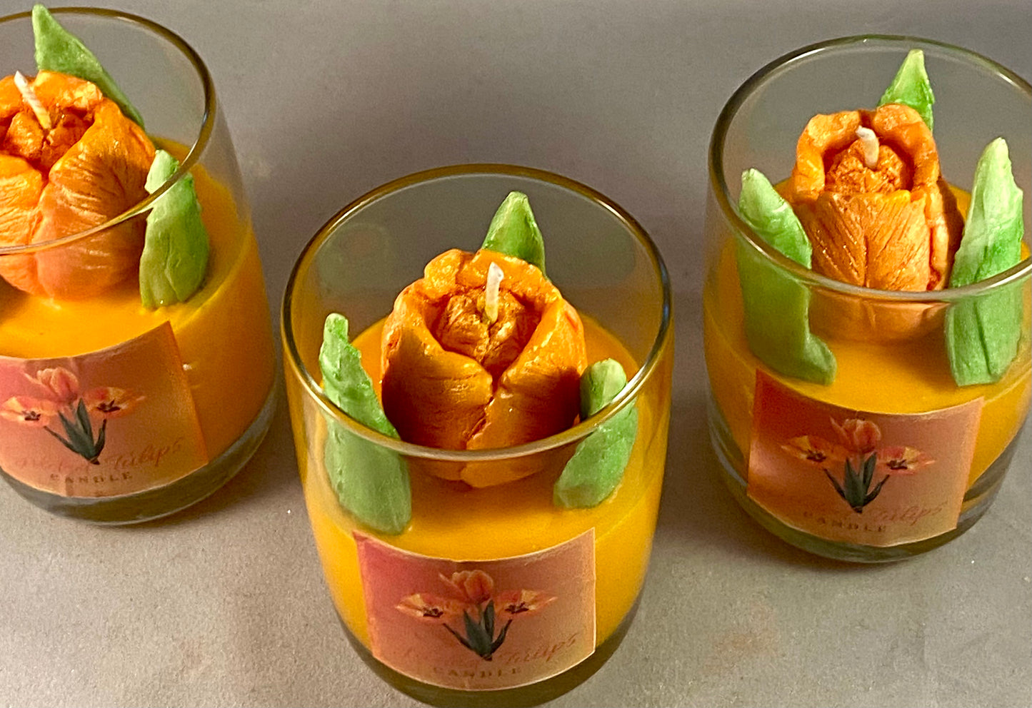 Gilded Tulips (Orange)Candles