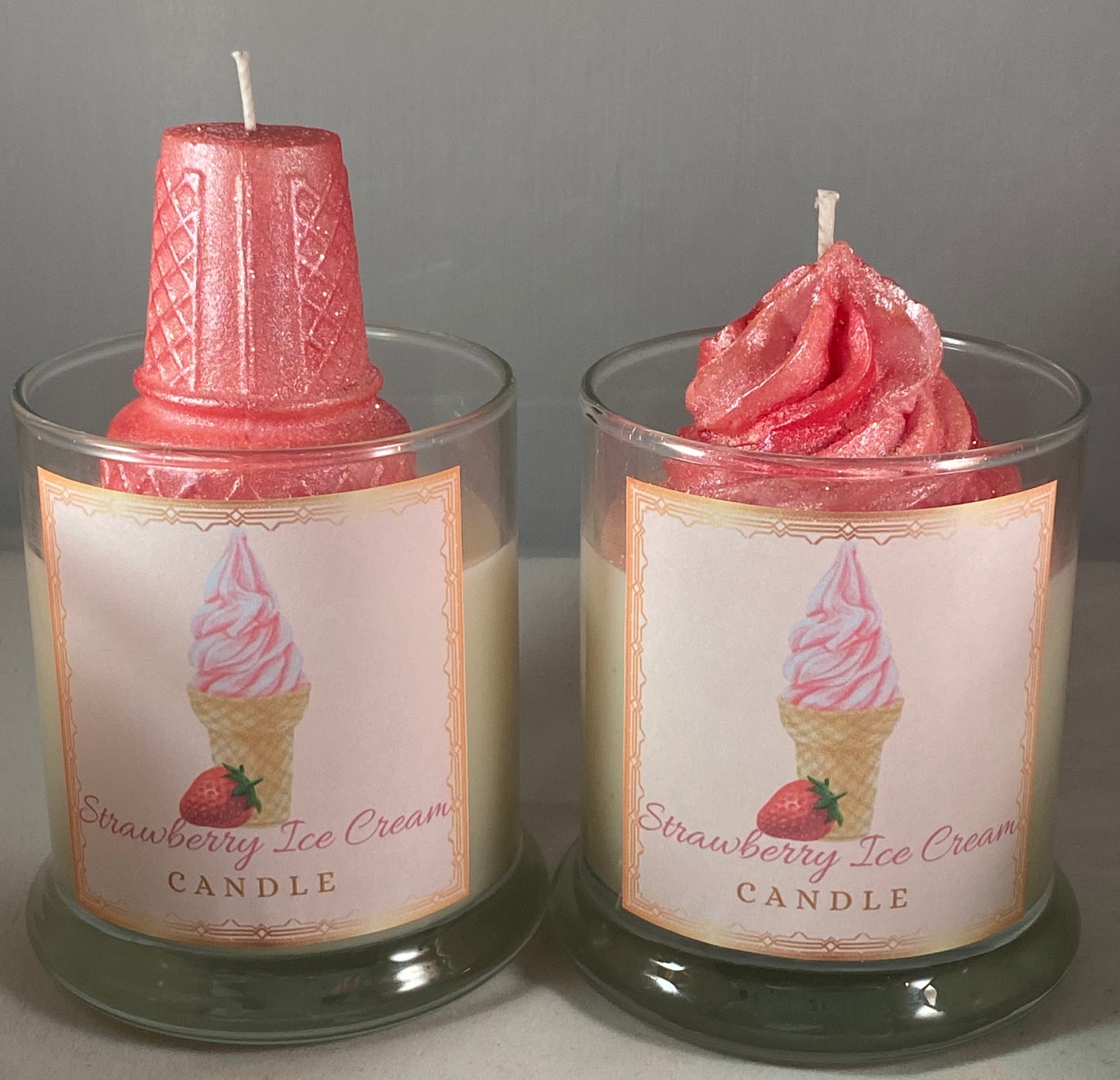 Strawberry Ice Cream Candle