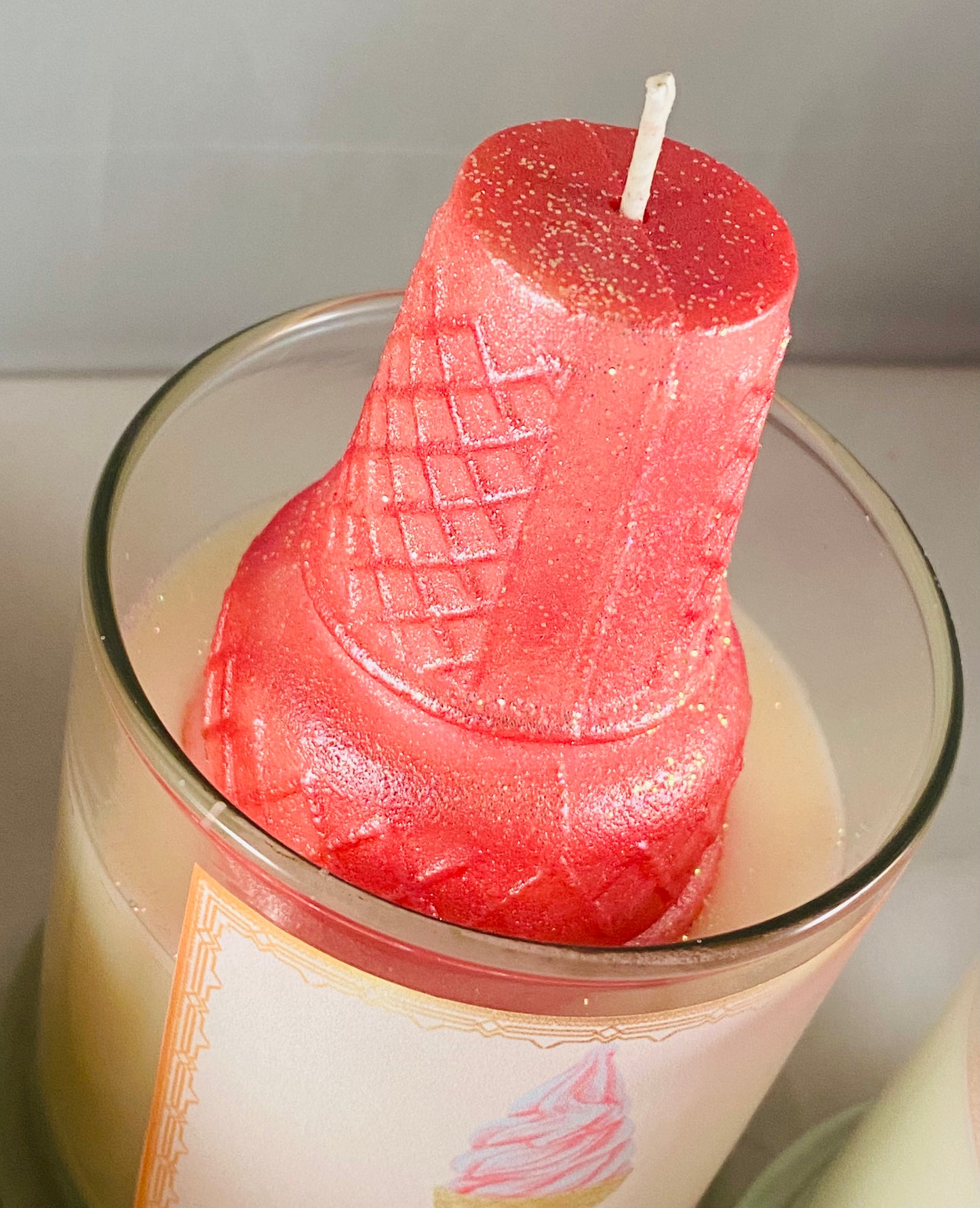 Strawberry Ice Cream Candle