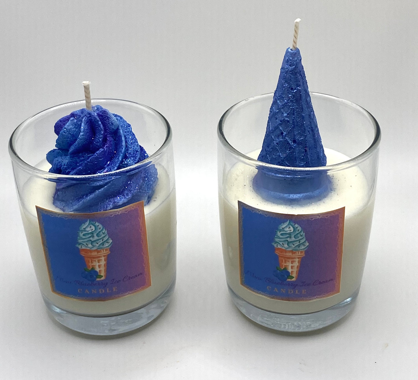 Mini Blueberry Ice Cream Candle