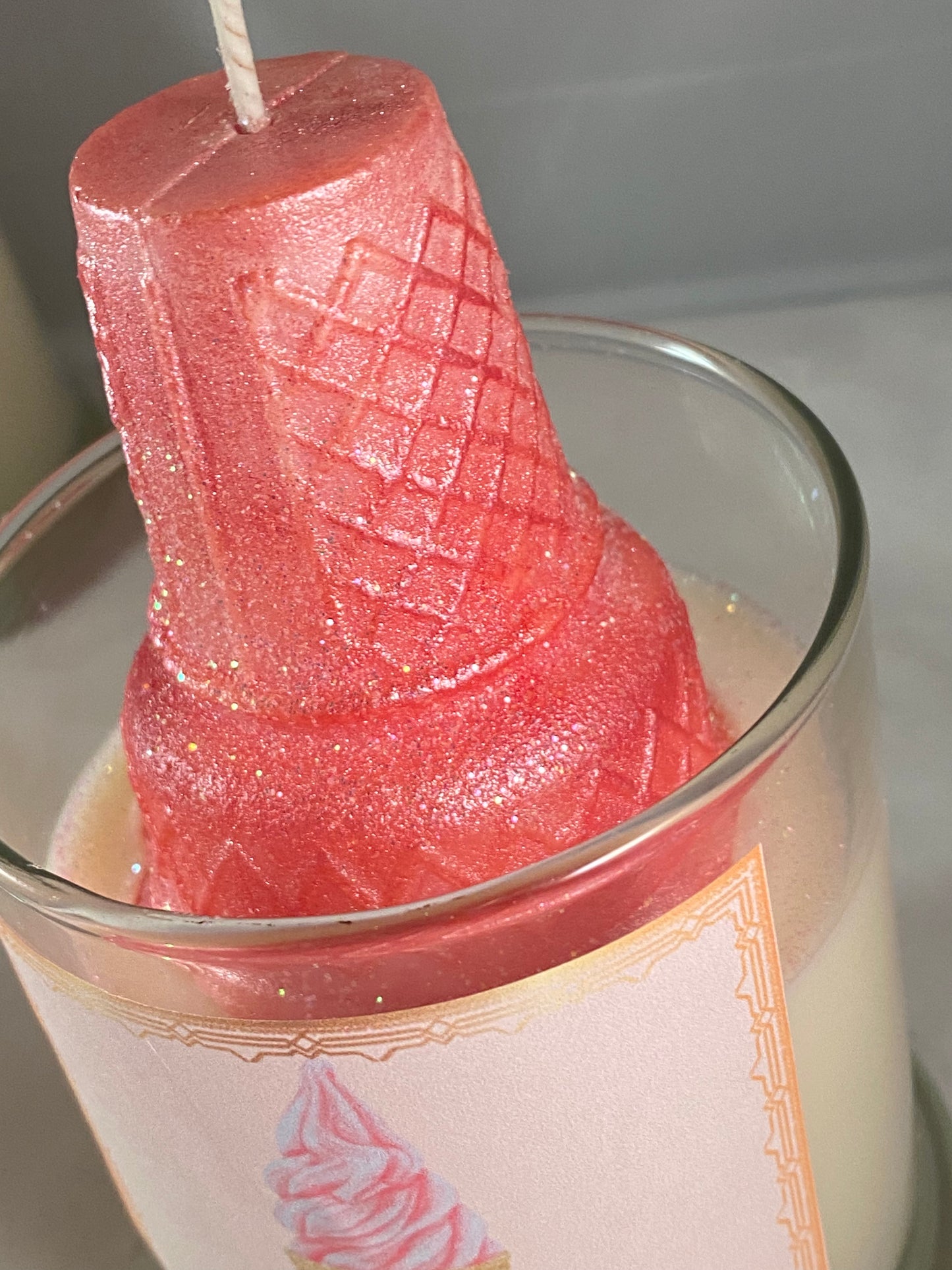 Strawberry Ice Cream Candle