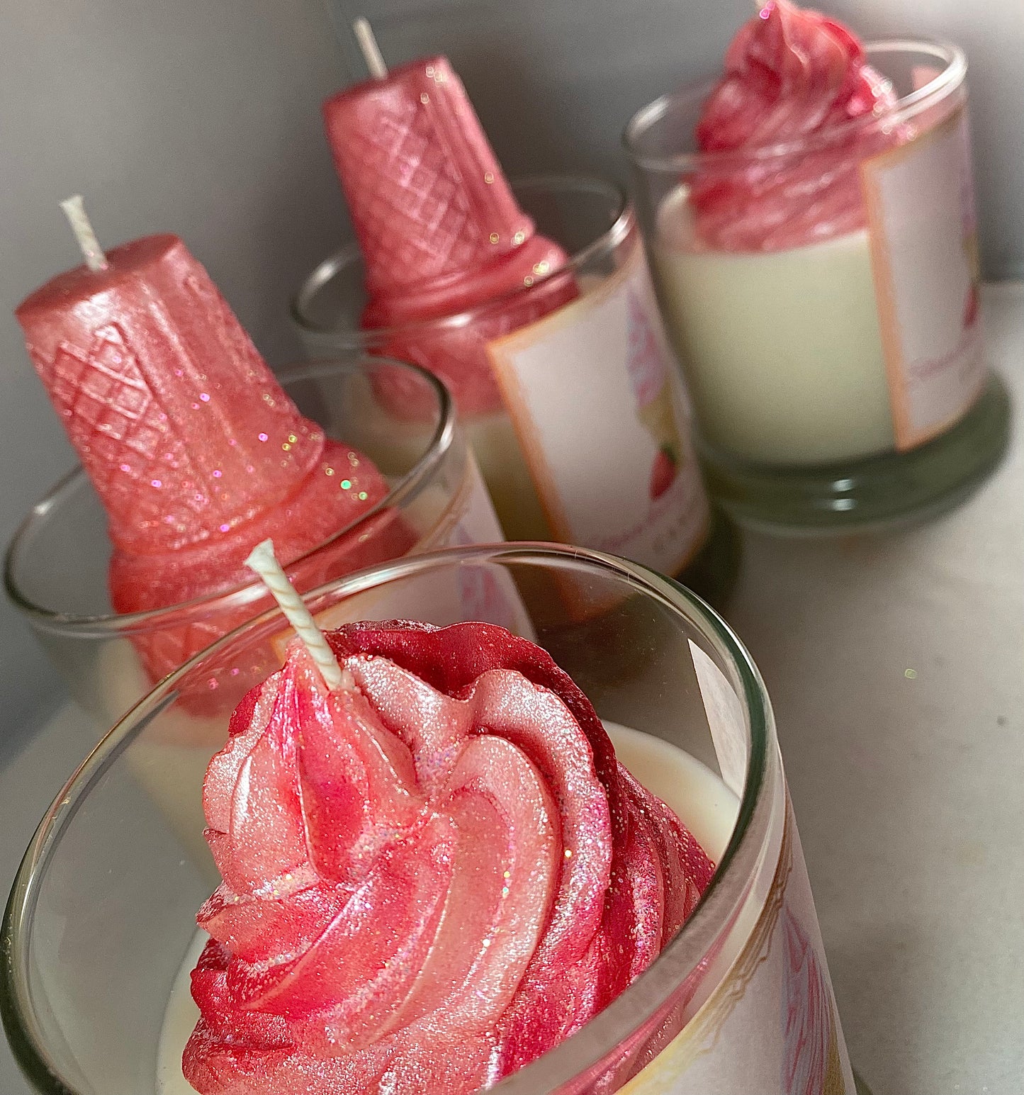 Strawberry Ice Cream Candle