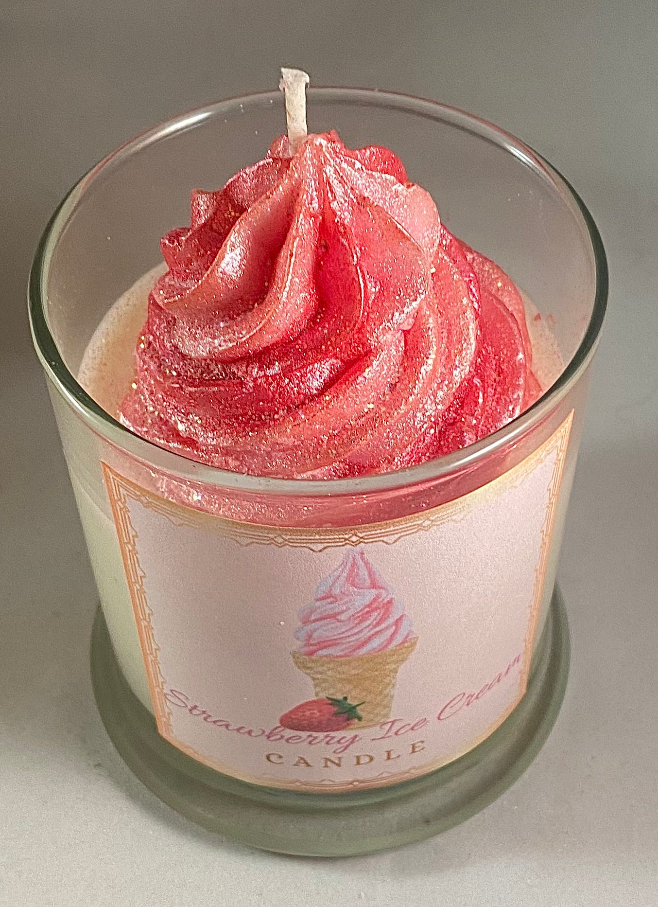 Strawberry Ice Cream Candle