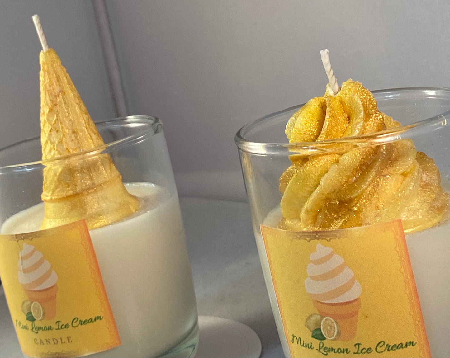 Mini Lemon Ice Cream Candle