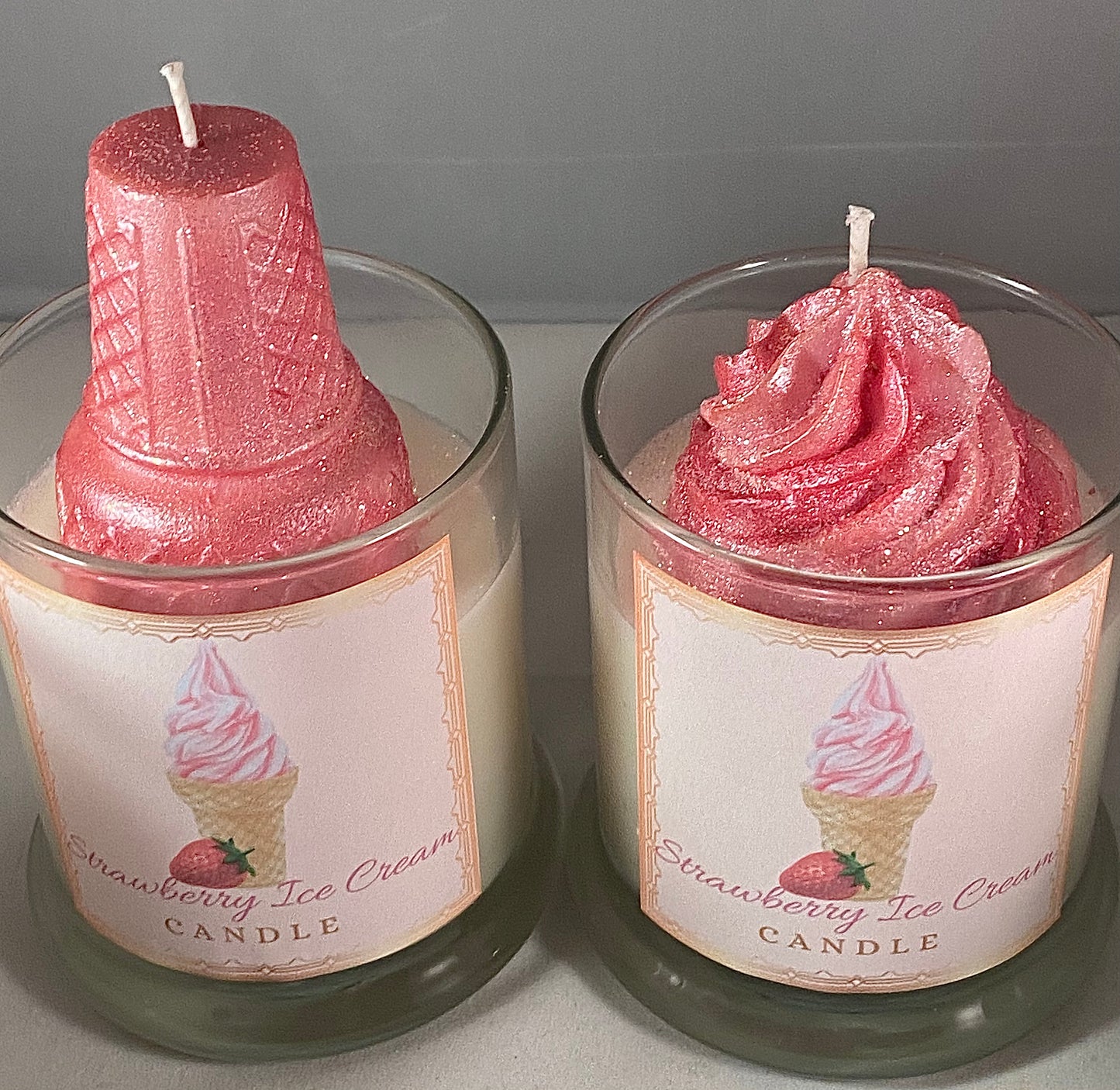 Strawberry Ice Cream Candle