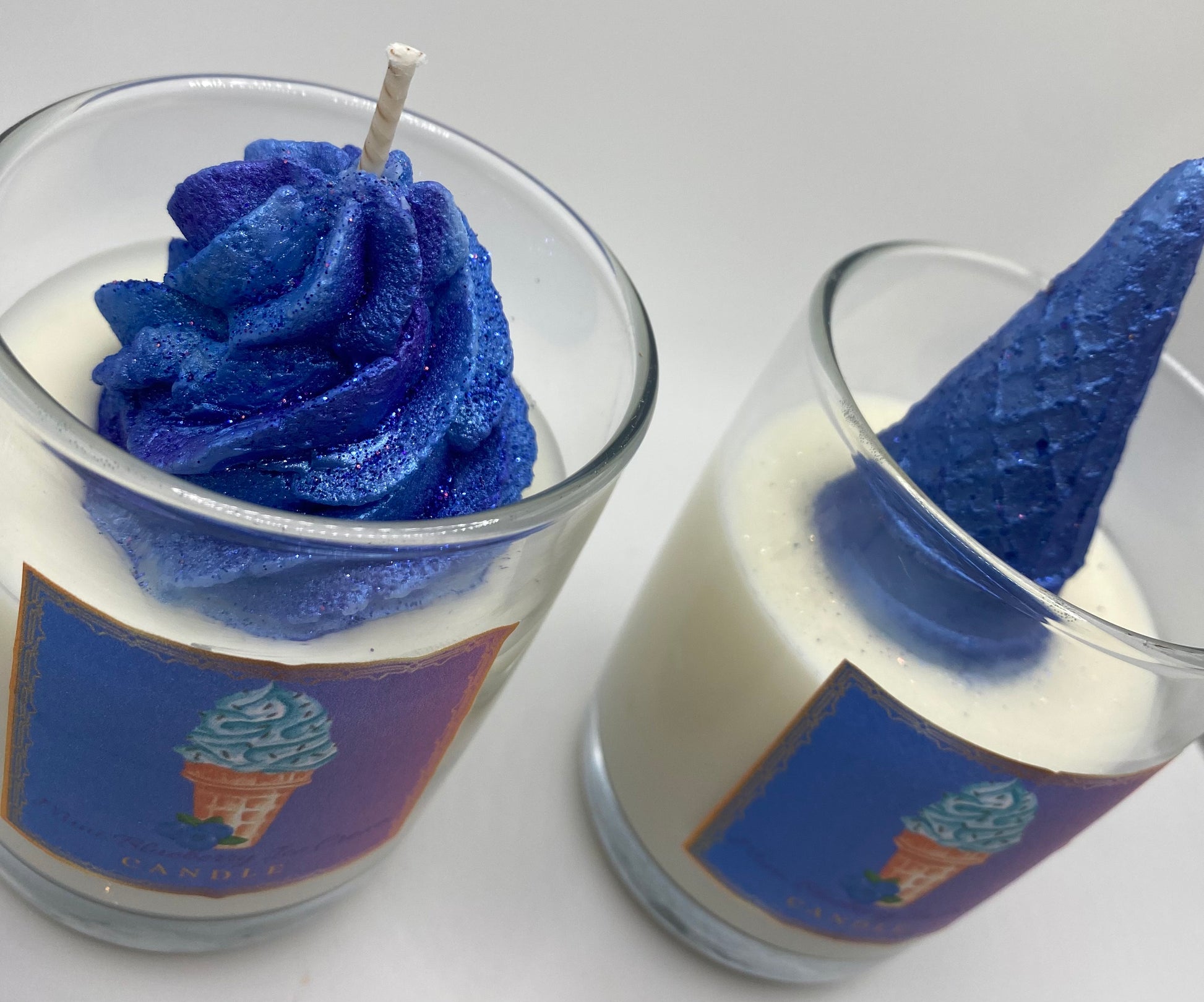 Mini Blueberry Ice Cream Candle