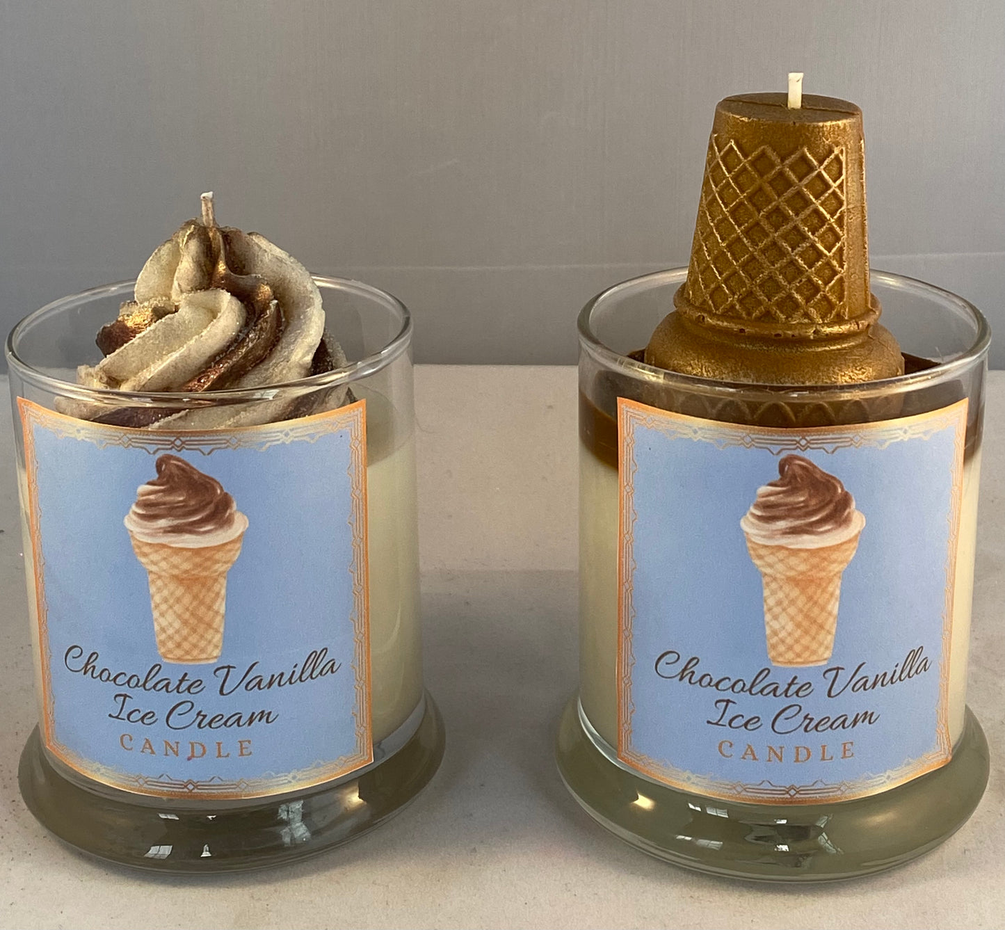 Chocolate Vanilla Ice Cream Candle