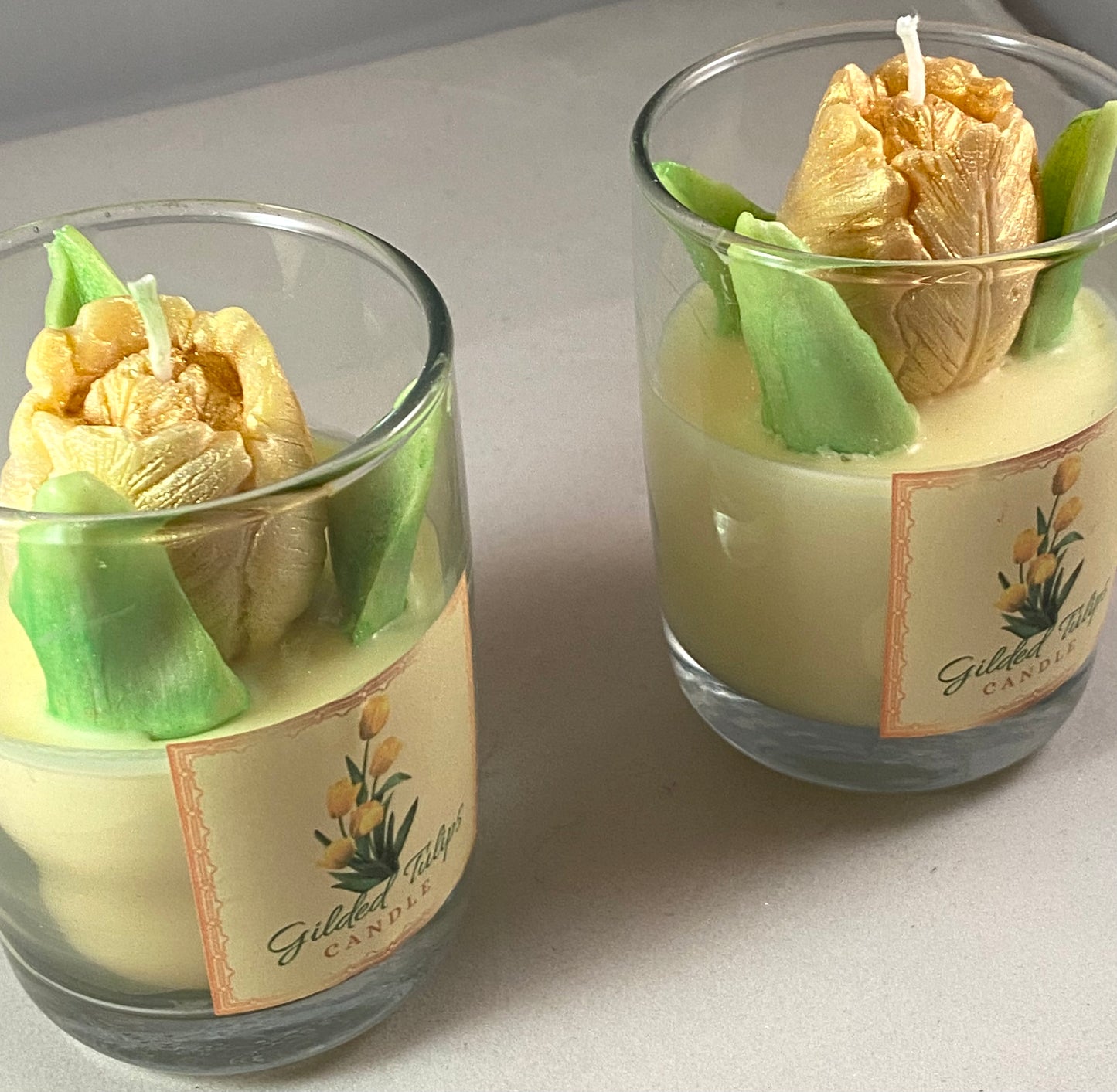 Gilded Tulips Candles