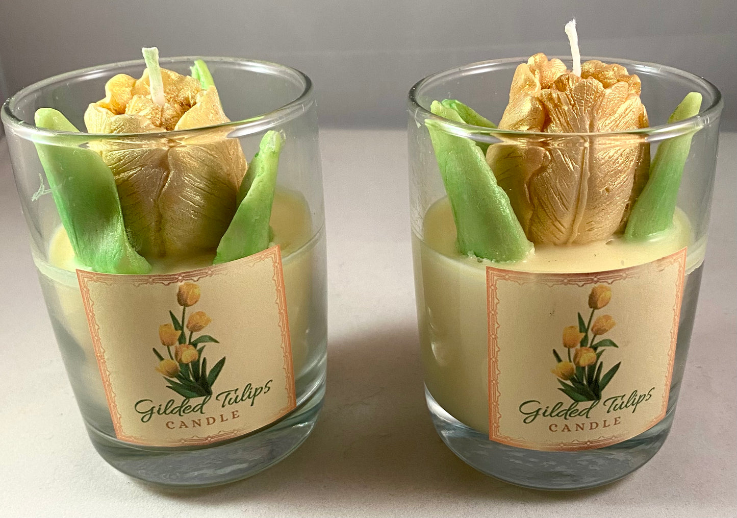 Gilded Tulips Candles