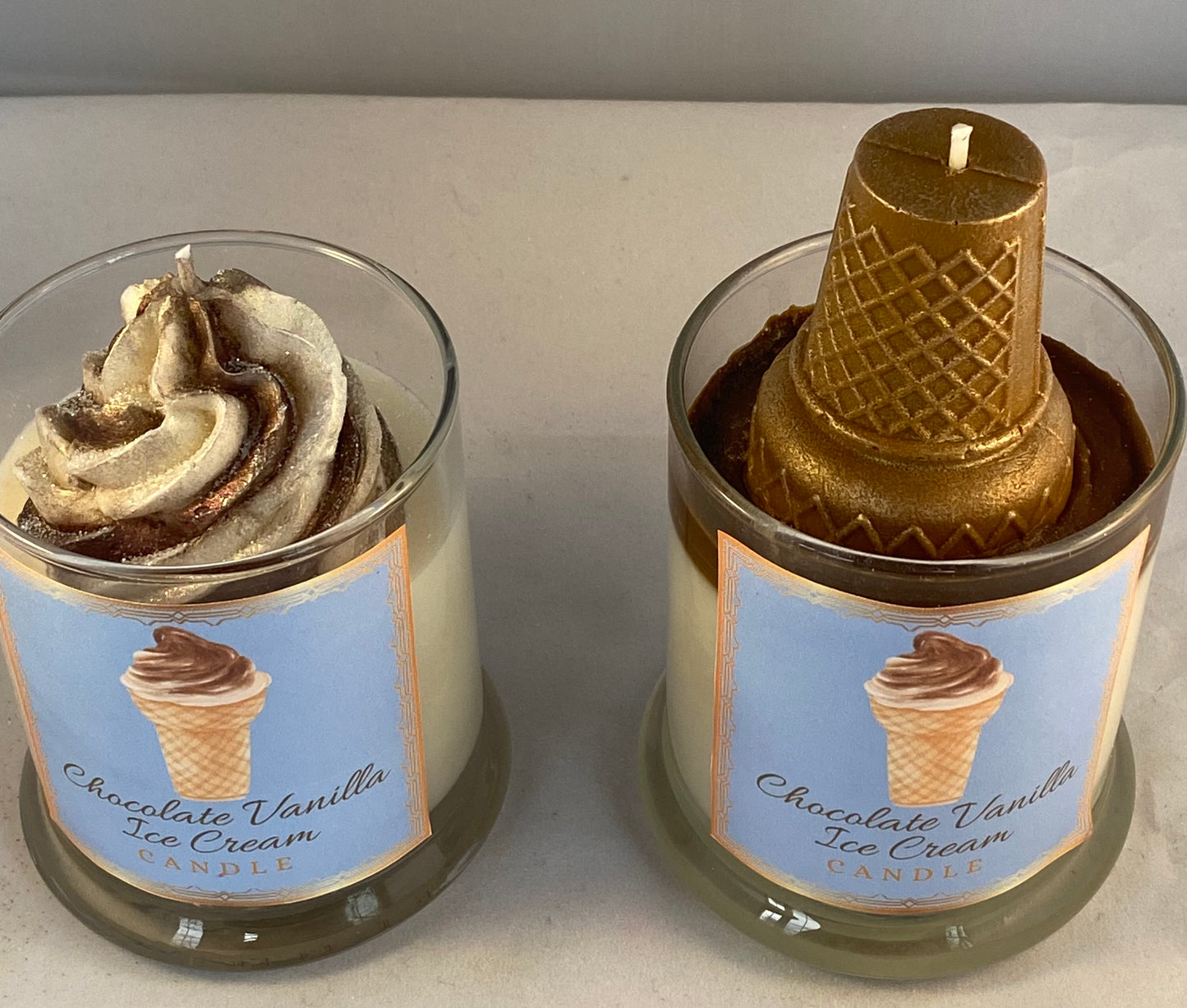 Chocolate Vanilla Ice Cream Candle