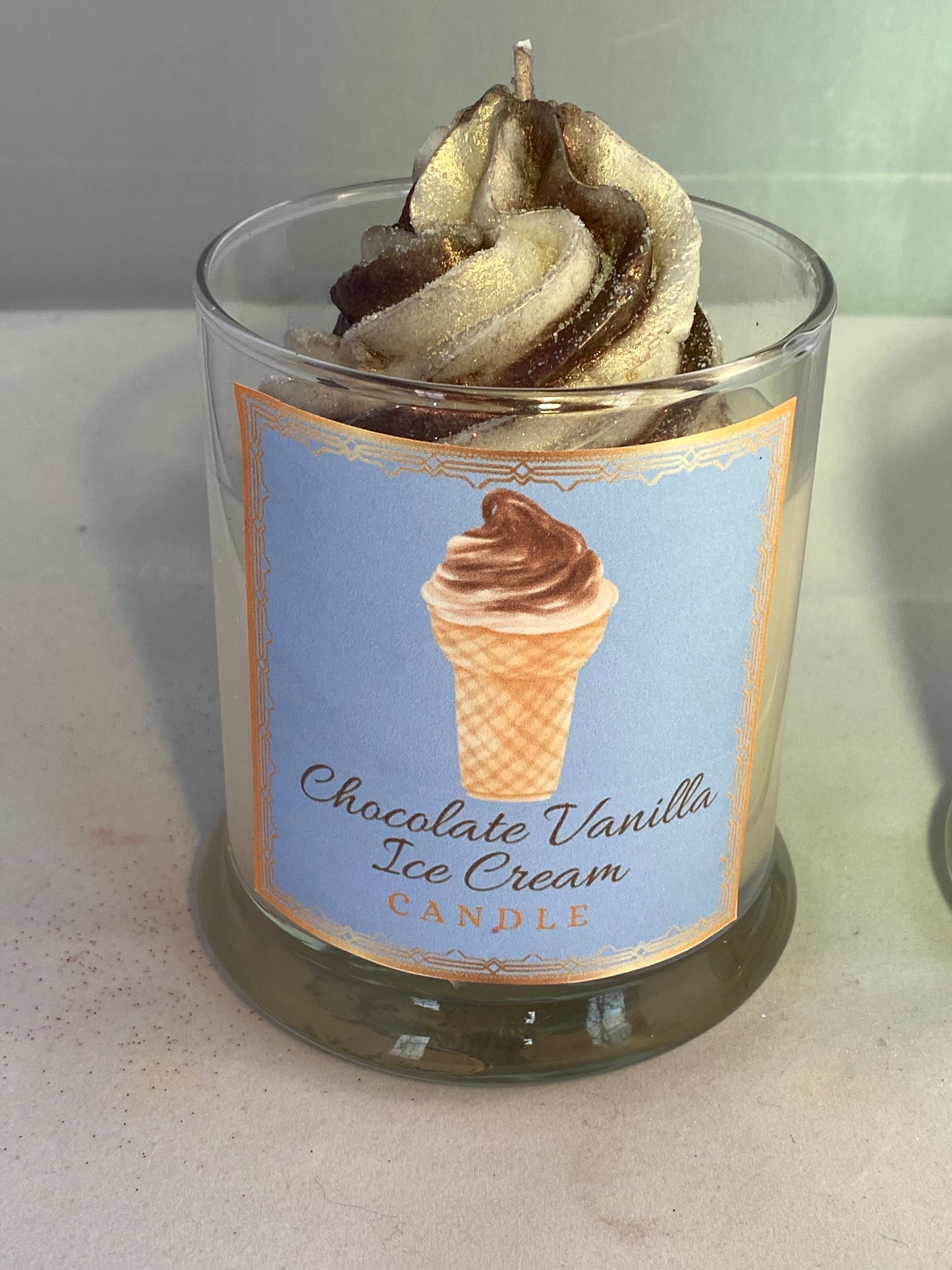 Chocolate Vanilla Ice Cream Candle