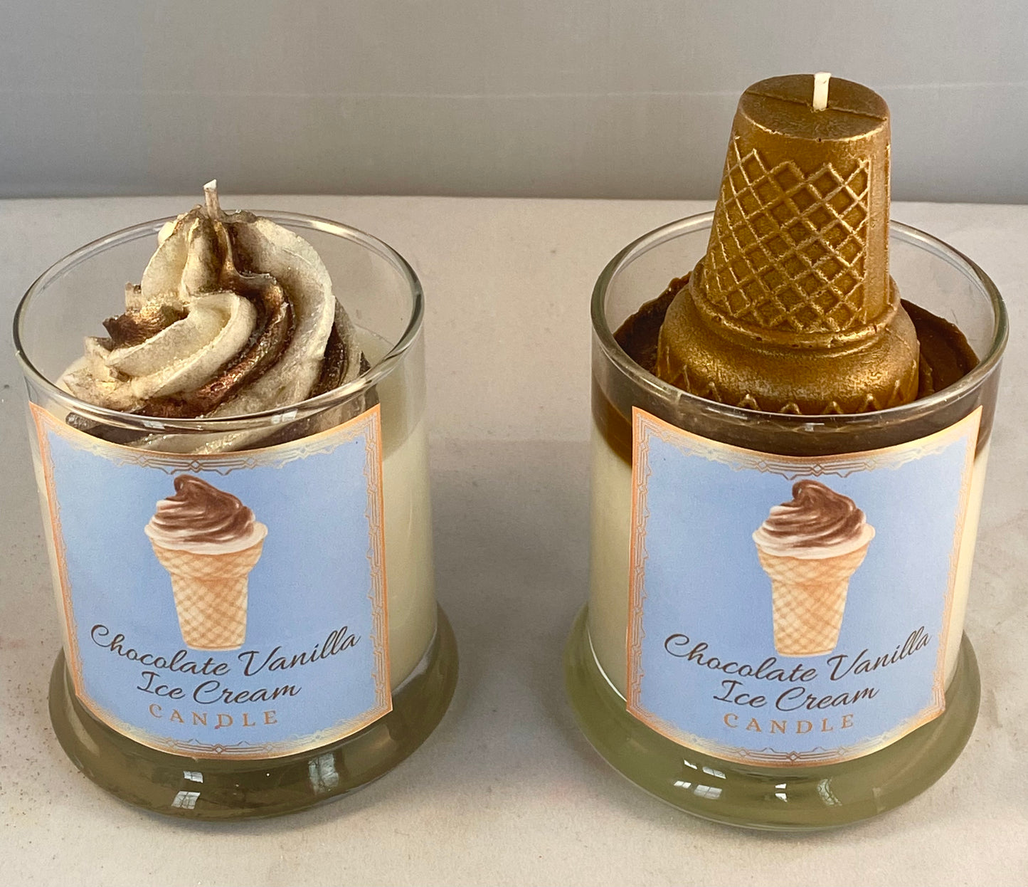 Chocolate Vanilla Ice Cream Candle