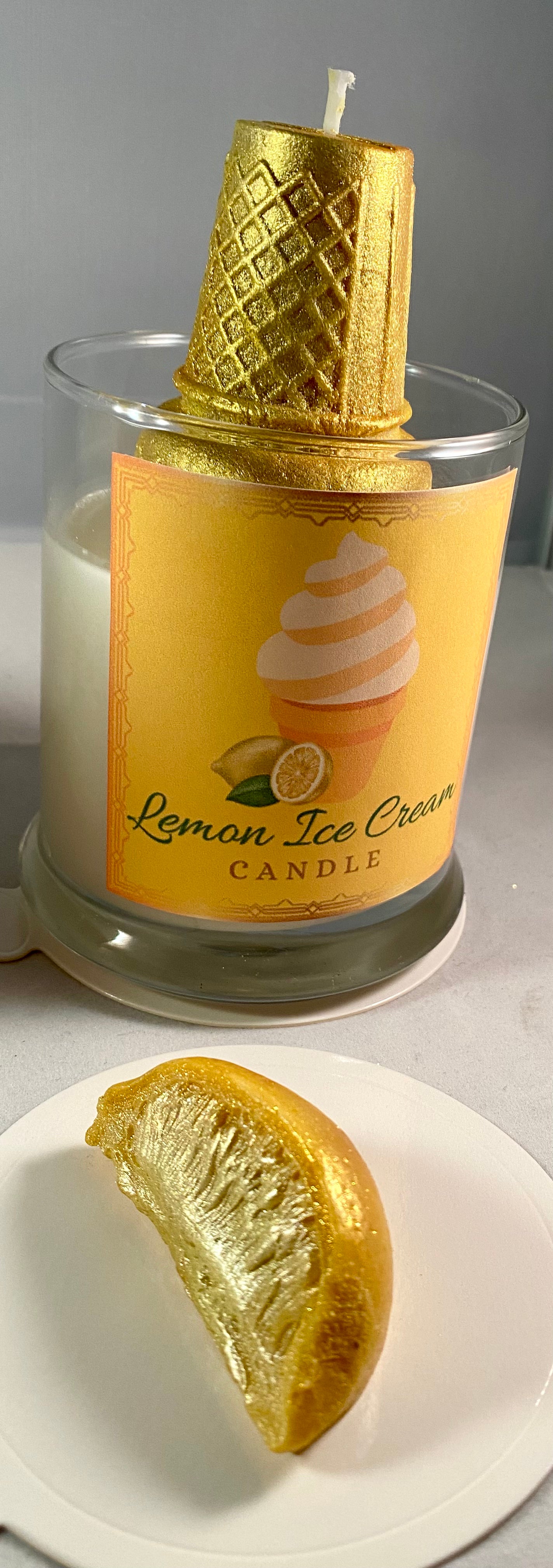 Lemon Ice Cream Candle