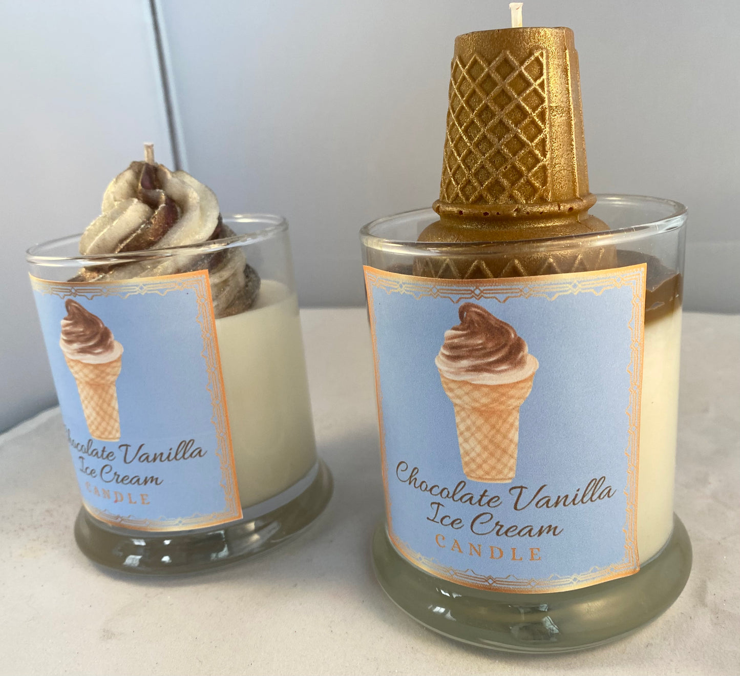 Chocolate Vanilla Ice Cream Candle