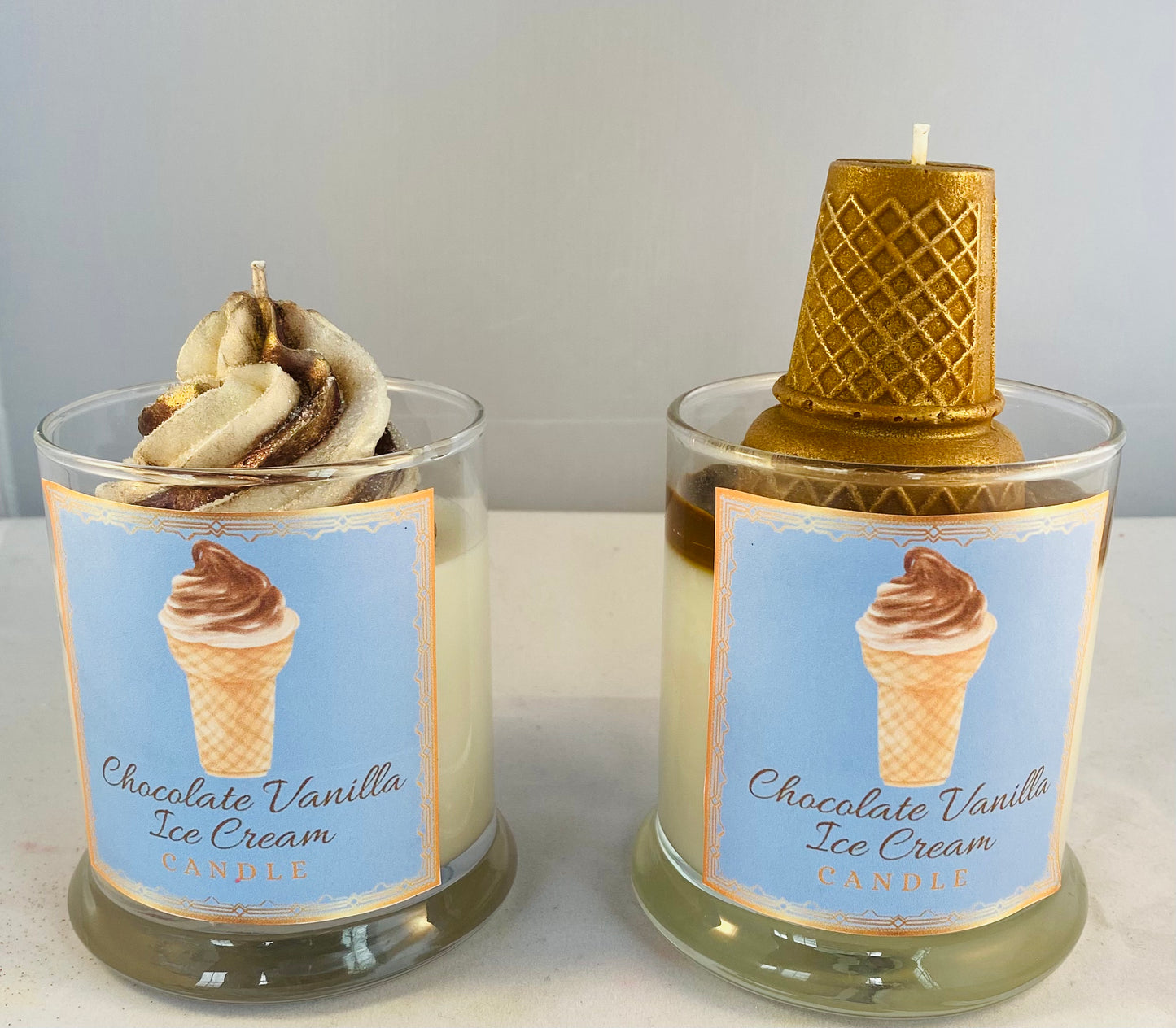 Chocolate Vanilla Ice Cream Candle