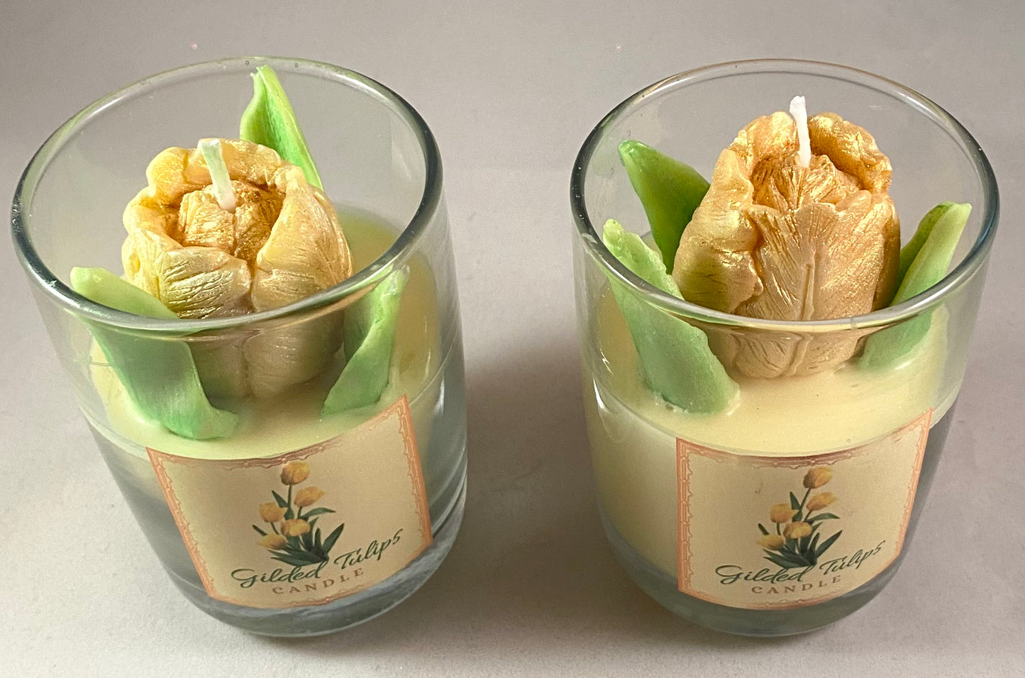 Gilded Tulips Candles