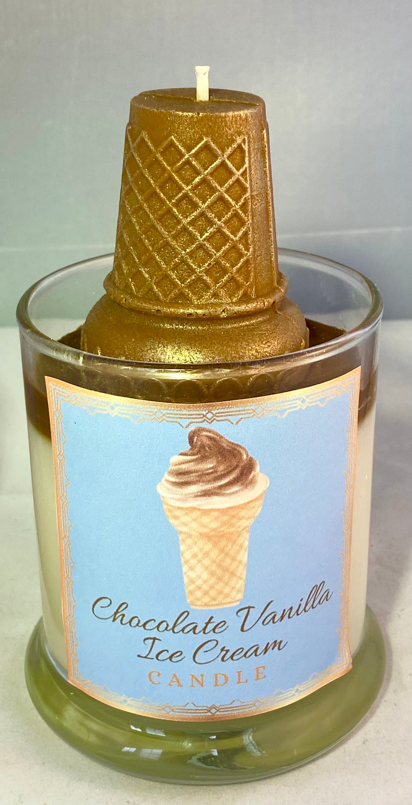 Chocolate Vanilla Ice Cream Candle