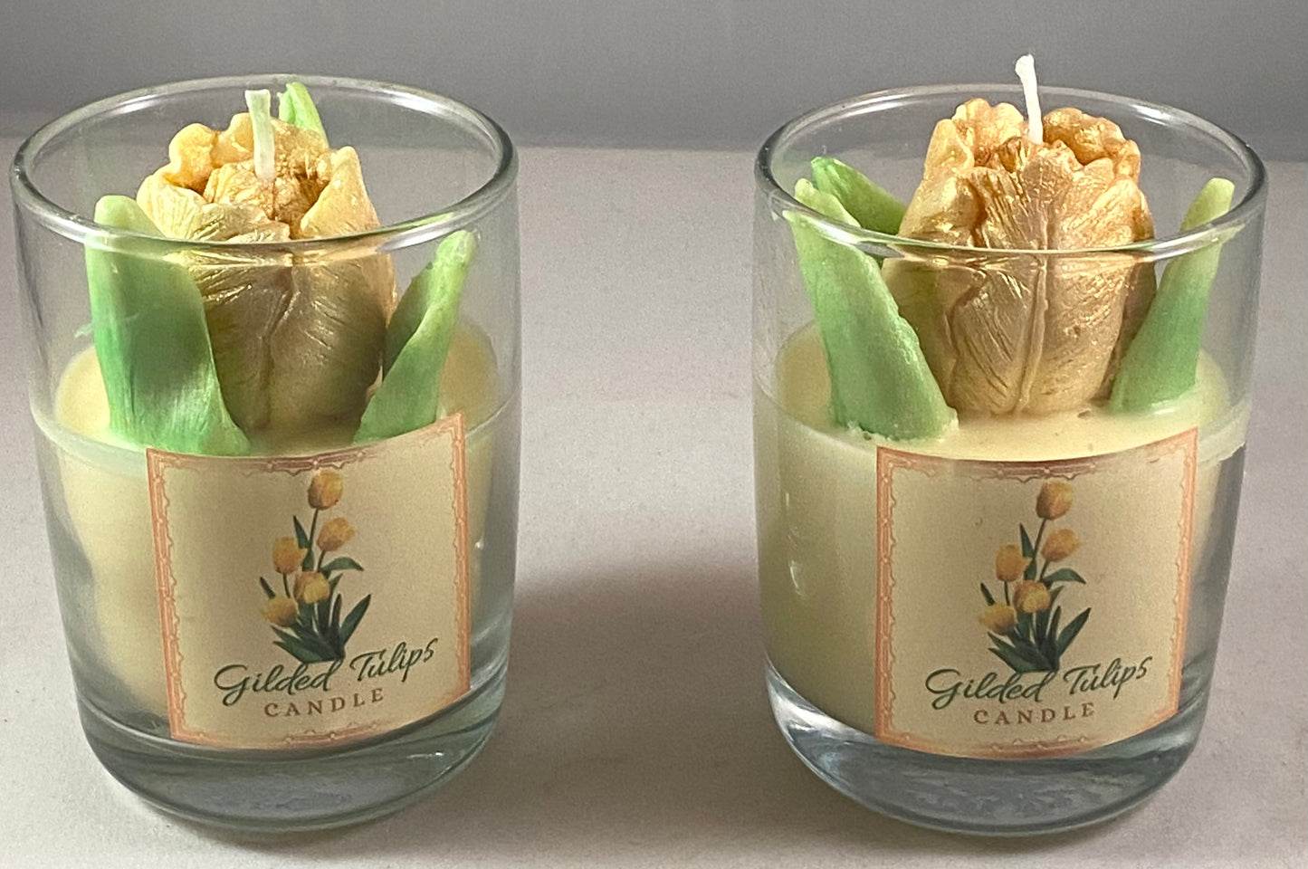 Gilded Tulips Candles