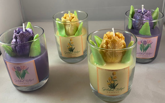 Gilded Tulips Candles